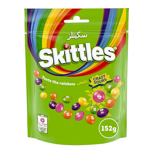 SKITTLES Crazy Sours - Sour Fruit Flavored Candies - 174g Bag - Packaging May Vary