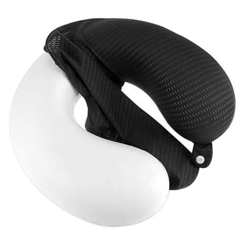 YUXIANLB Neck Pillow Cover, Travel Neck Pillow Case Cover, Soft and Smooth Neck Pillow Cover, Travel U Neck Pillow Cover for Replacement (Only Pillow Cover, No Filler)(Black)