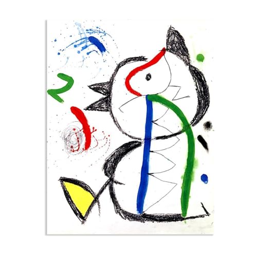 Tableau Abstrait Joan Miro poster résumé impressions sur toile decoration murale