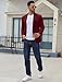 COOFANDY Mens Suit Blazer Classic Fit Fashion Business Wedding Sport Coats Suit Jacket Wine Red
