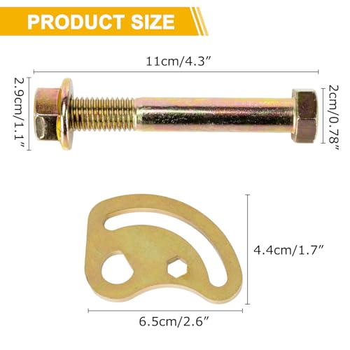 Front Upper Control Arm Alignment Cam Bolts Kit for K100026, ±1.5° Camber Caster Adjustment, Compatible with Silverado Sierra 1500 2500 3500, Fixes Tire Wear & Steering Pull, 4-Pack Heavy Duty Kit by PSLER - Image 4