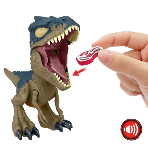 Mattel Jurassic World: La théorie du chaos Netflix - Chomp Chomp Allosaurus Méga Rugissement, figurine avec sons et mâchoires à tendons extensibles, niveaux de rugissement croissants, HVB45