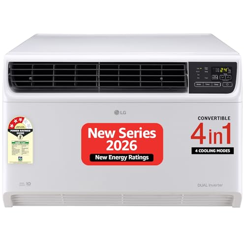 Image of LG 1.5 Ton 3 Star, New Star Rated, DUAL Inverter Window AC (Copper, Convertible 4-in-1 cooling, 4 Way Air Direction, HD Filter, Quick and Uniform Cooling, Smart Diagnosis, AW-Q18WUXA, White)