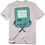 Popfunk Adventure Time BMO Cartoon Network T-Shirt (Small, Silver)