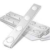 6 Stück Magnete Selbstklebend Stark Magnetband 58x10x2mm Unzerbrechliche Klebemagnete Magnetband Flach für Büro, Neodym Magnete für Schule