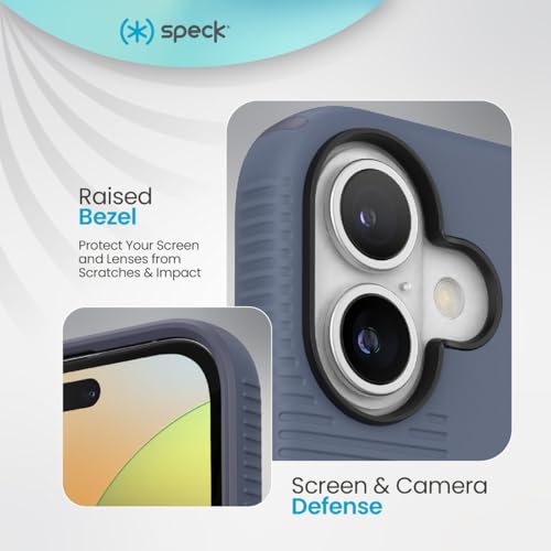 Image of Speck CandyShell Grip Case iPhone 16 Plus - Slim MagSafe - Mystery Blue /Faded Denim
