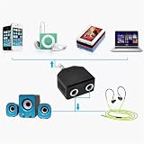 MXXDMOPD 5 SZTUK 3,5 mm gniazdo podwójne słuchawki Y Splitter adapter wtyczka na Dual Mini stereo, Audio Jack MP3 DlY konwerter (100 szt.)