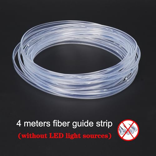 Image of Fiber Optic Waterproof Car Side Glow LED Illumination Optic Fiber Band Car Interior Atmosphere Neon Cold Lights 4 Meters (13.12ft)