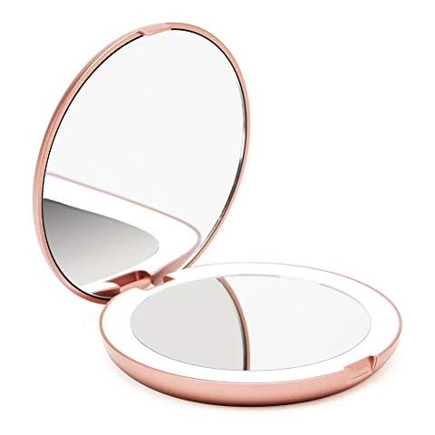 Fancii LED Lighted Travel Makeup Mirror Cover