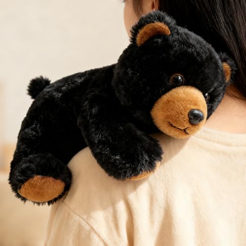 Image of Ditucu Black Bear Stuffed Animal 8 inch Cute Realistic Plush Toys Ultra Soft Plushies Gifts for Kids