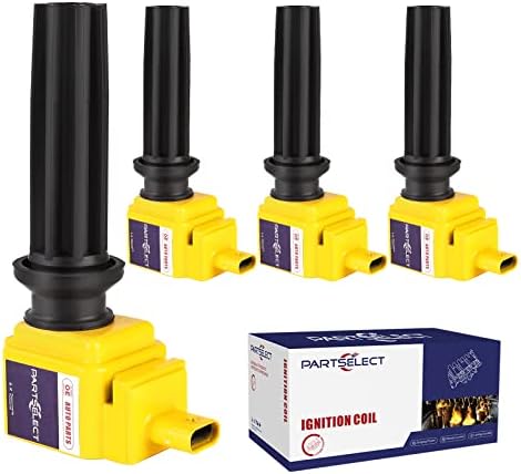 Partselect 4PCS Ignition Coil Pack UF670 DG546 5C1873 Replacement for Lincoln MKZ Ford Focus Edge Mustang Fusion Explorer Taurus 2.3L 2.0L 1.2L 2012-2019 UF-670