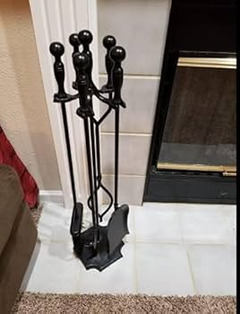 Amazon.com: Rocky Mountain Goods 5 Pcs Fireplace Tool Set Black 31