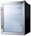 Summit Appliance SPR314LOS Compact Outdoor Countertop Beverage Cooler, Weatherproof, Double Pane Tempered Glass Door, Professional Handle, Automatic Defrost, Interior Led Light, Built-in Lock