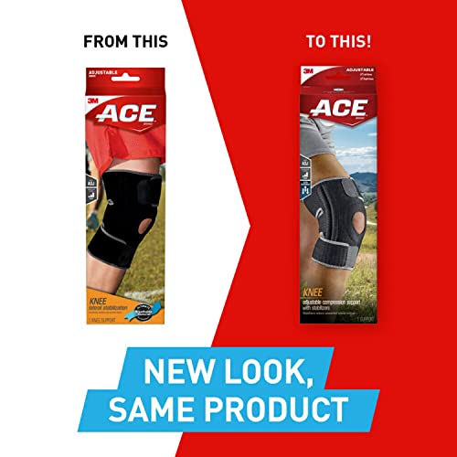 Image of ACE Brand Adjustable Knee Brace with Side Stabilizers Provides Support & Compression to Arthritic and Painful Knee Joints (Pack of 2)