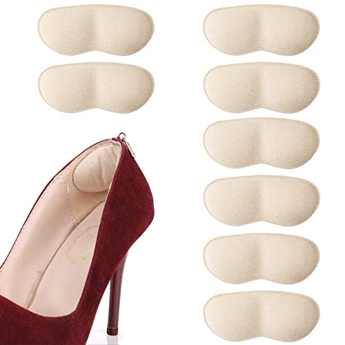 Molain 4 Paar Fersengriffe Schuhe Kissenpolster Anti-Blasen-Schuheinlagen Einlegesohlen für lockere Schuhe, die zu groß sind Fußpflegeschutz (Hautfarbe)