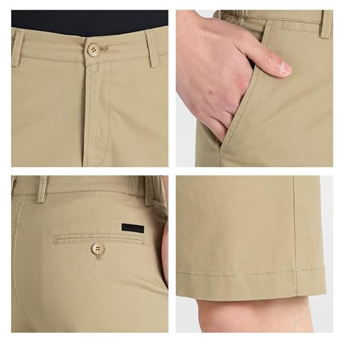 Short clásico casual de algodón para hombre con bolsillos miniatura 4