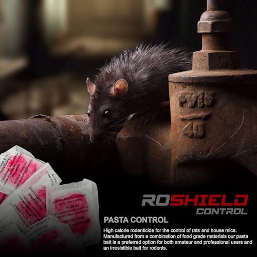 Roshield 150g Mouse & Rat Poisoning Pasta Sachets – Fast Acting Rodent Killer Bait, All Weather Single Feed, Ideal for Bait Stations Refill (15x10g)