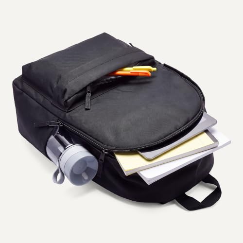 Image of Amazon Basics Backpack for School, Travel, Study with Padded Adjustable Shoulder Straps, Spacious Compartment, Water Bottle Pockets, Durable Classic Design, Black