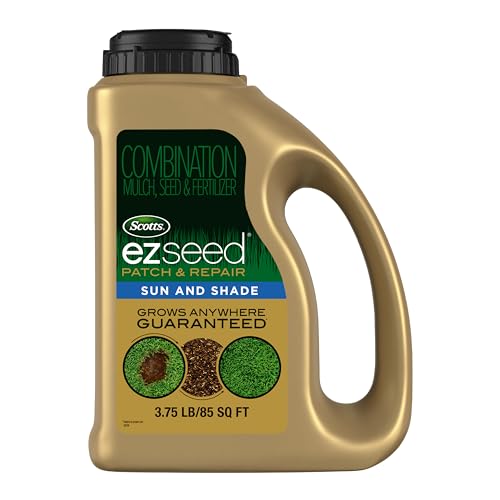 Scotts EZ Seed Patch & Repair for Sun and Shade - Combination Mulch, Sun and Shade Grass Seed & Fertilizer for Bare Spots & Lawn Patch Repair, Covers up to 85 sq. ft., 3.75 lb. by Scotts - Used condition - US$16.14