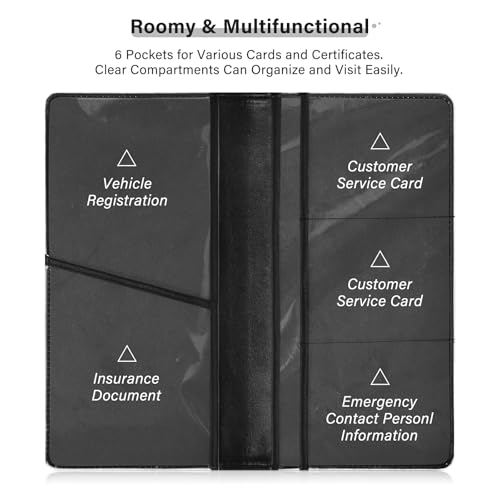 Lawn Green Chartreuse Solid Color Pure Plain Leather Registration and Insurance Card Holder Car Essentials for Documents, Cards, License4