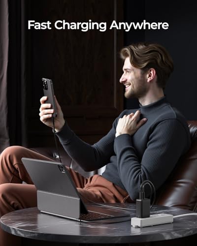 67W USB C Charger, 3-Port GaN Fast Charging Block with Foldable Plug - image 7