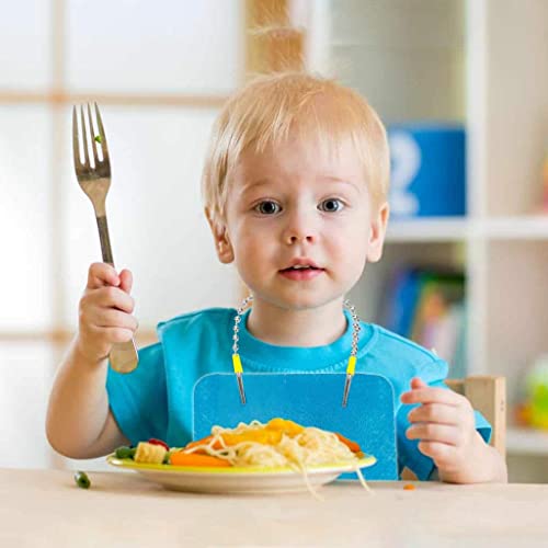 Dienalls Dental Napkin Clip Bibs Holder Clips, Flexible Metal Ball Dental Bib Chain For Bibs/Face Cover/Kids Adult And Elderly, Mask Lanyard, Neck Strap, 4 Color Dental Bib Holder Clips #TOP4