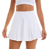 Tancefair Damen Tennisrock Hohe Taille Tennis Skort mit Taschen Laufröcke Sportlicher Golfrock mit Shorts Tennisrock mit Shorts Faltenrock mit 3 Taschen Workout Sommerröcke