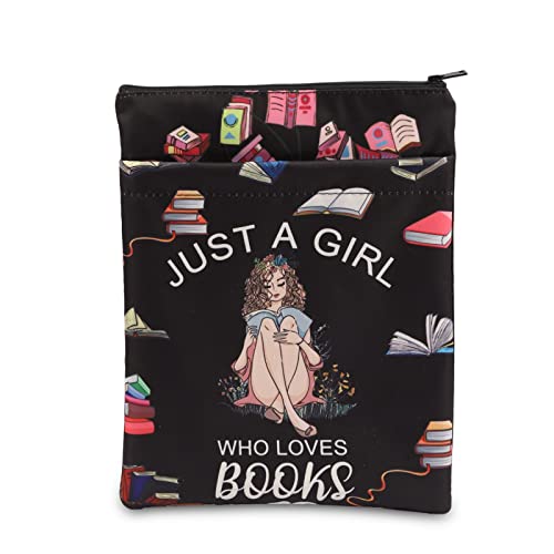 BNQL Just a Girl Who Loves Books Sleeve with Zipper Book Lover...