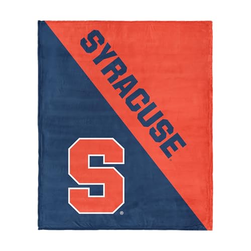 Northwest NCAA Syracuse Orange Halftone Silk Touch Throw Blanket, Ultra Soft Plush Polyester, Lightweight Warm Decorative Fan Gift, 46 x 60 in