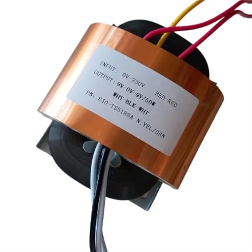 Amplificador de potência R Core 50W Dual 9V R40 230V to 9V-0-9V 2.7A R Type Custom Copper Shield