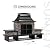 Sunjoy Outdoor Fireplace, Patio Wood Burning Fireplace with Steel Chimney, Mesh Spark Screen Doors, Fire Poker, and Removable Grate, Black