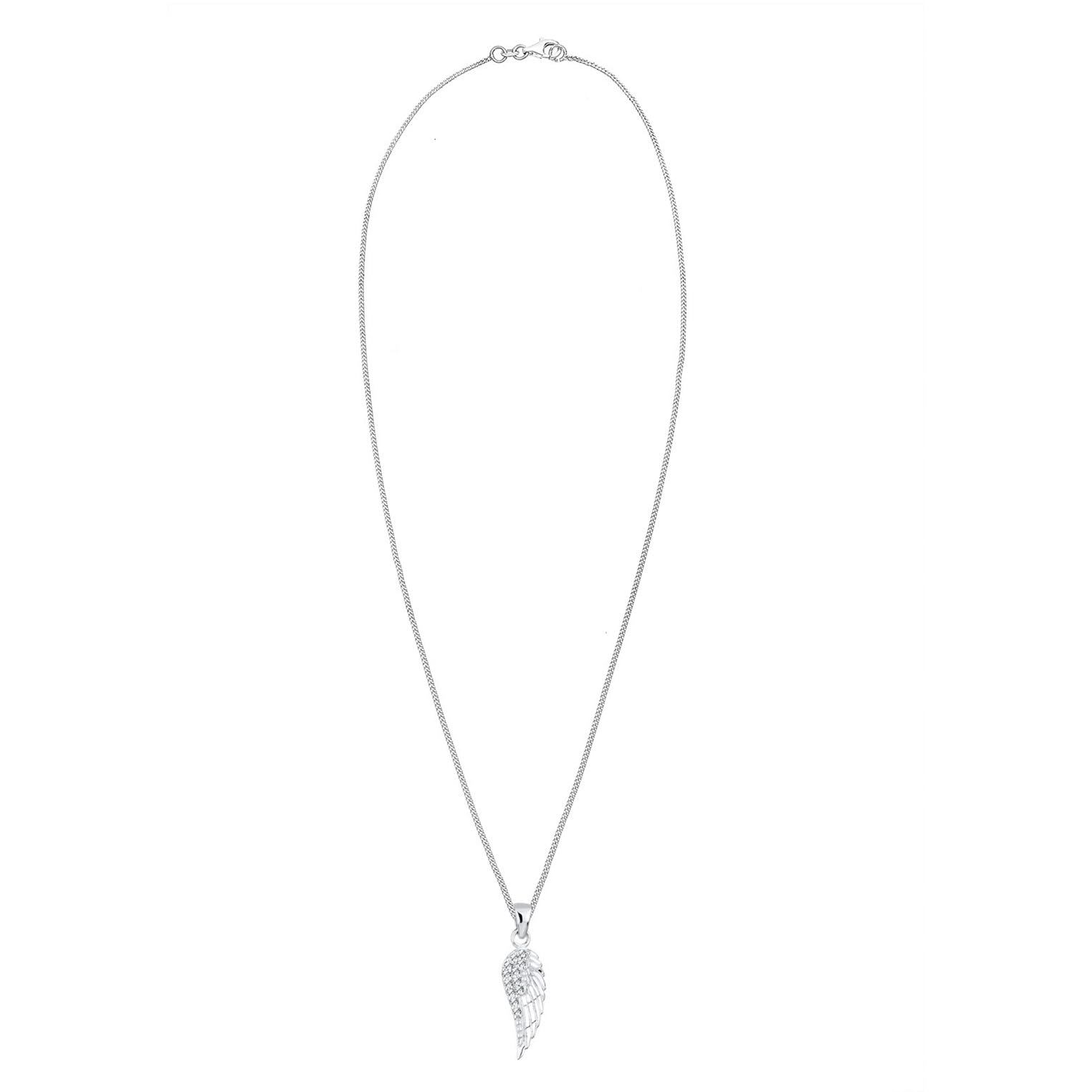 Elli Damen-Kette mit Anhänger Flügel 925 Sterling Silber Kristall Brillantschliff 0111462713_45