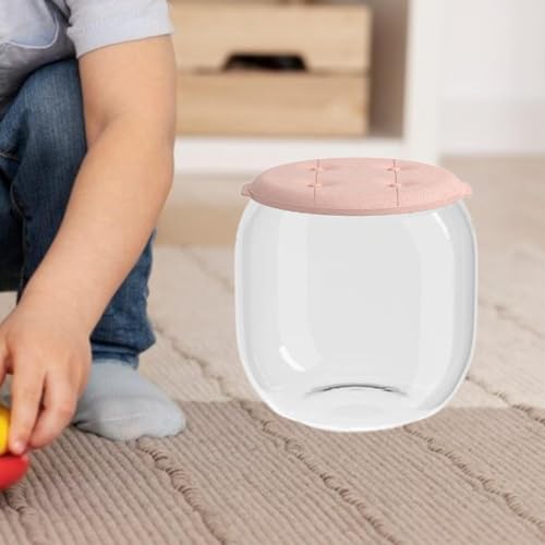 Caja de almacenamiento infantil cilíndrica con estructura transparente multifuncional 7