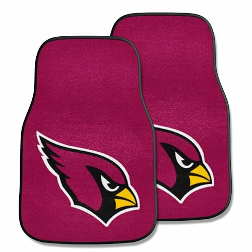 FANMATS NFL - Arizona Cardinals 2-pc Carpet Car Mat Set | Red | 17