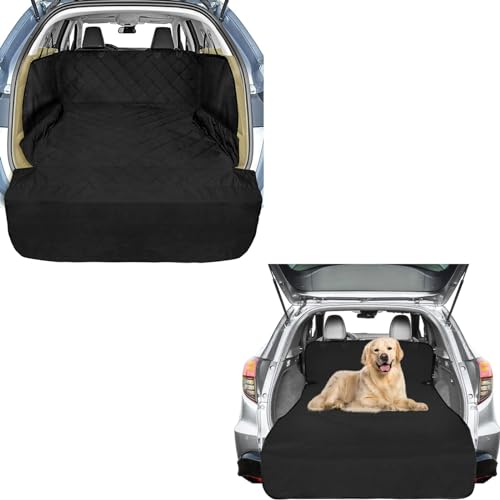 Veckle Dog Cargo Cover and Liner with Side Flaps Bundle with Cargo Liner for Dog