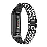 GIMart Metallarmband kompatibel mit Fitbit Charge 4/Charge 3/3 SE Armband, Damen Herren Bling Strass Edelstahl Ersatzarmband Armband für Charge 4/Charge 3 Fitness Tracker