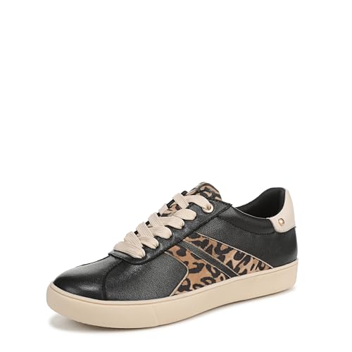 Naturalizer Women's Medina Sneaker, Black Leather/Dark Brown Leopard, 8.5 Wide by Naturalizer - Used condition - CA$64.51