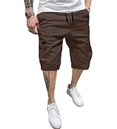 PIDOGYM Men's Waterproof Casual Cargo Shorts with 6 Pockets