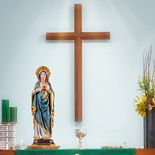 Figura Inmaculado Corazón de María 12 pulgadas Resina miniatura 4
