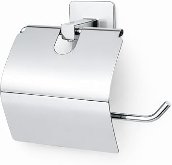 Alper Banyo Kare Krom Yapışkanlı Kapaklı Tuvalet Kağıtlığı Wc Kağıtlık Tuvalet Kağıdı Askısı