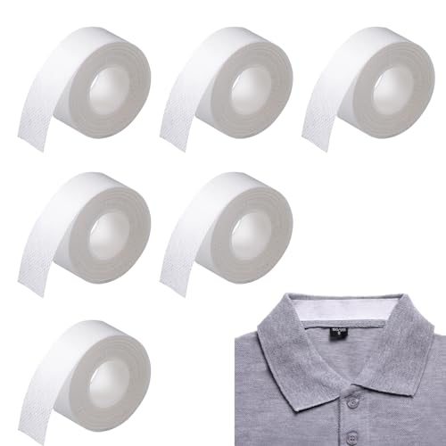 6 Rolls Disposable Collar Protector Hat Shirt Collar Sweat Protectors Collar Protector Sweat Pads Self-Adhesive Shirt Collar Protector for Shirt Collar Hat Brims