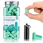 Ultra Soft Foam Earplugs, Noise Cancelling Earplugs for Sleeping, 38dB Highest SNR, One Size Fits virtually Every Wearer for Studying, Travel, Motorcycle, Loud Noise etc 60 Pair- Mint Green