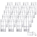 LOLYSIC 20 Pack 30ml/1oz Empty Deodorant Containers, Plastic Empty Deodorant Stick Containers, Twist Up Filling Stick Clear Deodorant Container Refillable Deodorant Bottles for DIY Chapstick Lip Balm