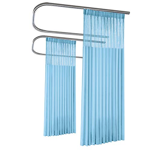 Macochico Pinch Pleated Medical Curtains,Blue Medical Curtains,Privacy Curtains,Hospital Curtains,Cubicle Curtain,Clinic Curtains,SPA Lab Curtains Room Divider,8ft Wide x 8.5ft Tall(1 Panel)