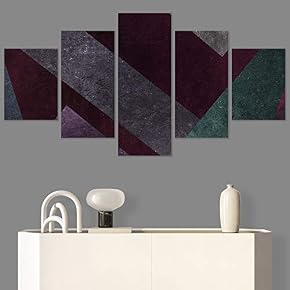 SIGNWIN 5 Panel Canvas Wall Art Modern Art...
