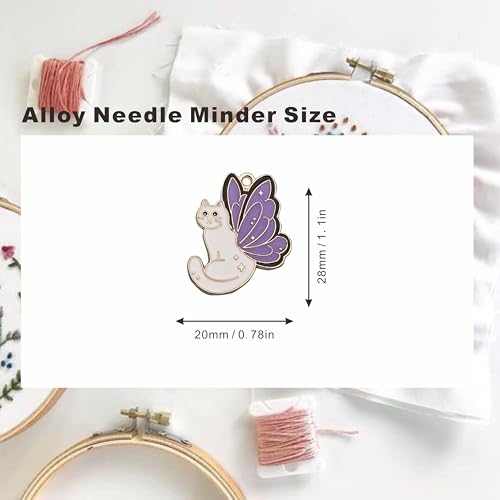 Image of 3 Pcs Batcat Cross Stitch Needle Minder -Magnet for Secure Needle Storage, Embroidery Accessories, Keep Your Needles Secure