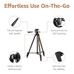 Amazon Basics 50-inch Lightweight Portable Camera Mount Tripod Stand with Bag, for Travel Photography, Champagne - Image 3