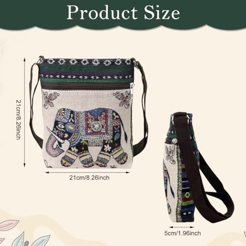 Image of PALAY Sling Bag for Woman Boho Canvas Phone Shoulder Bag Casual Mobile Pouch Crossbody Bag for Travel