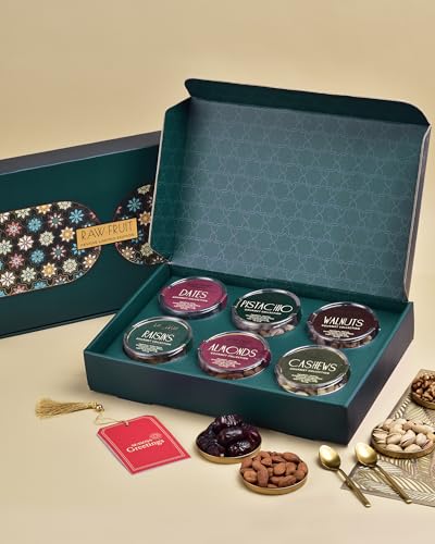 Image of Hyperfoods Rakhi Gift For Brother Rakhi With Gift For Brother Rakhi For Brother Set Of 5 Dry Fruits Combo Pack Rakhi For Brother With Dry Fruits Pack Of 6 Dryfruits Rudrakshtam Rakhi Pack Of 4