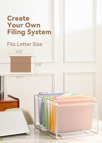 SortRax Pastas de arquivo suspensas de plástico, tamanho carta, cores pastel - pacote com 12